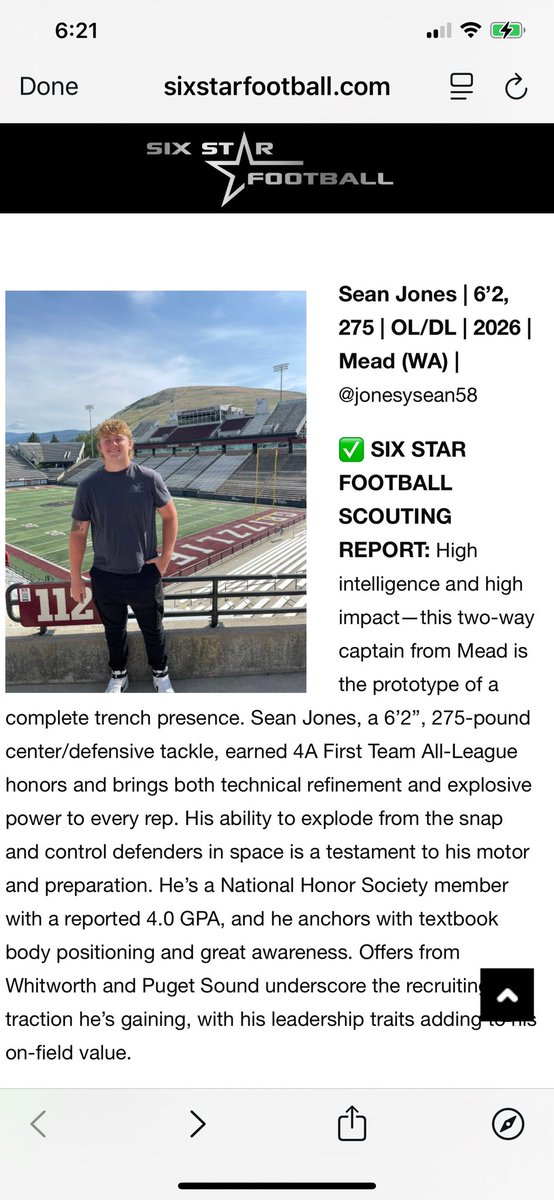 jonesysean58's tweet image. Thank you for the write up and camp evaluation @sixstarfootball #DMGB @PantherMead @Pro_Vision_Acad @PNWSports_ @PrepRedzoneWA @EvansRankings @INW_FOOTBALL @Micah_Chen @RylandSpencer @NickFarman55 @TopPreps @RecruitRadarPNW @247sports @spokanechalktal @perrymartinez_…