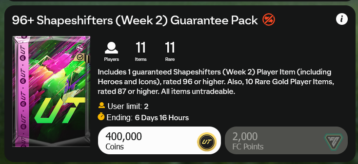 MMOEXP (@mmoexpservice) on Twitter photo 🚨96+ Shapeshifters (Week 2) Guarantee Pack for FREE, Who wants?
✅Just follow <a href="/MmoexpService/">MMOEXP</a> & Retweet & Comment your platform & Like to enter for a chance to win.
Winner will be up soon! #FC25 #Shapeshifters #mmoexp 🚨96+ Shapeshifters (Week 2) Guarantee Pack for FREE, Who wants?
✅Just follow <a href="/MmoexpService/">MMOEXP</a> & Retweet & Comment your platform & Like to enter for a chance to win.
Winner will be up soon! #FC25 #Shapeshifters #mmoexp