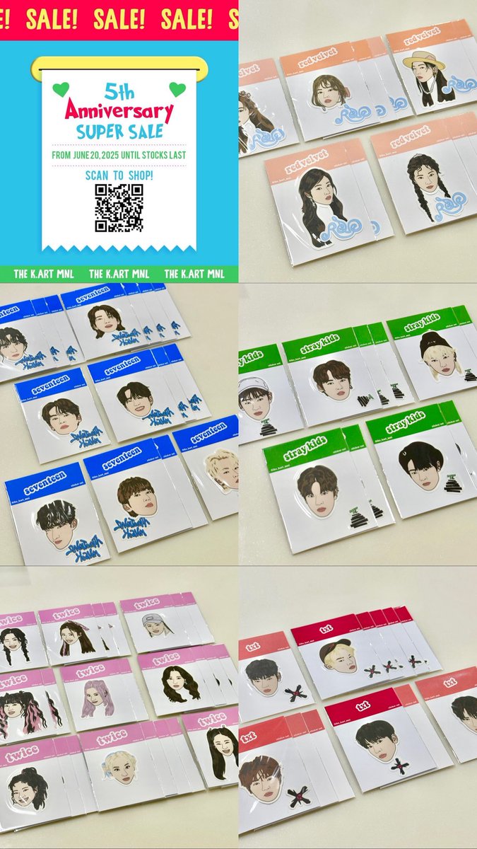 🛍️ ANNIVERSARY SUPER SALE 🛍️

✧ STICKER CUTS ✧
യ sale price: ₱15 each + lsf‼️
യ original price: ₱30 each
യ 🛒: forms.gle/JPqiEU8XUErVQn…

⨳ stickers kpop ateez bigbang blackpink bts enhypen ive newjeans nct127 nctdream redvelvet seventeen svt straykids twice txt