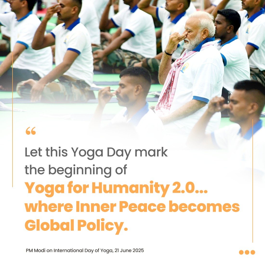 Let this Yoga Day mark the beginning of Yoga for Humanity 2.0... where Inner Peace becomes Global Policy.