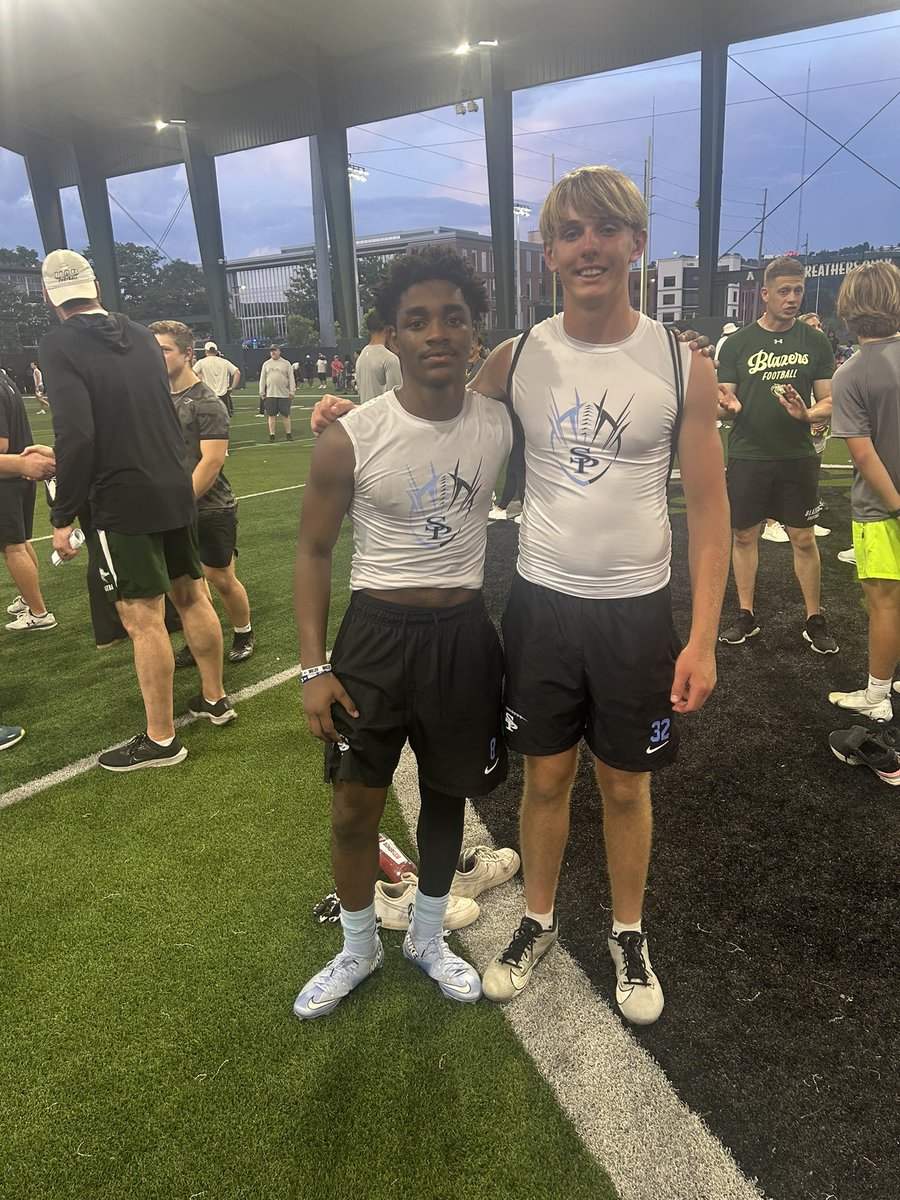 Had a good day at the <a href="/UAB_FB/">UAB Football</a> camp! Learned a lot from the coaches and competed with the older boys! Had a good talk with <a href="/CoachRuss58/">Steve Russ Jr.</a> and got some positive feedback! 
<a href="/coachChipR/">Chip Russell</a> <a href="/DilfersDimes/">Trent Dilfer</a> 
<a href="/jameer95654/">Jameer Hudson</a>