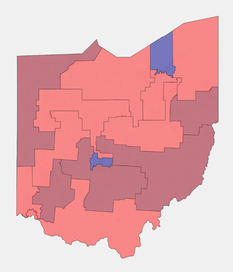 USAwaves's tweet image. Over the next few months Republicans will likely redraw Ohio and Texas, which could net them up to 10 seats and make it way harder for Democrats to retake the House in 2026