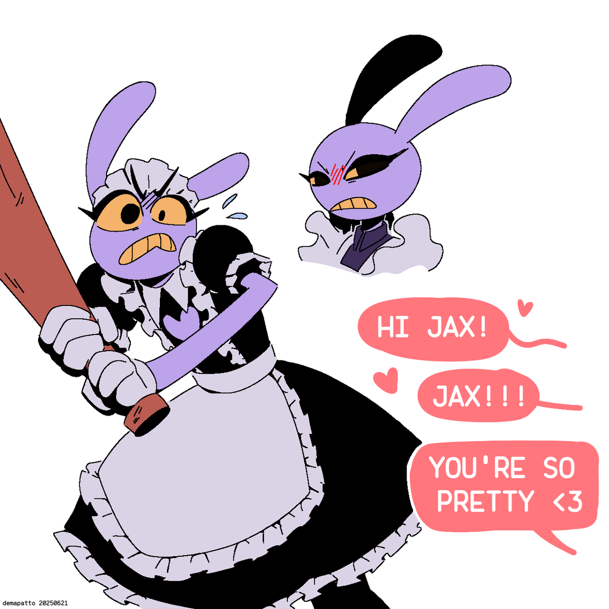 Jax was given a bat for good reason #tadc #TheAmazingDigitalCircus