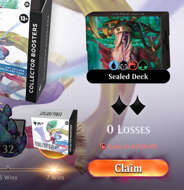 On the eighth try, got there with UB splashing jenova. Had some really tight plays and also topdecked venos vs crystal's chosen in the final game.