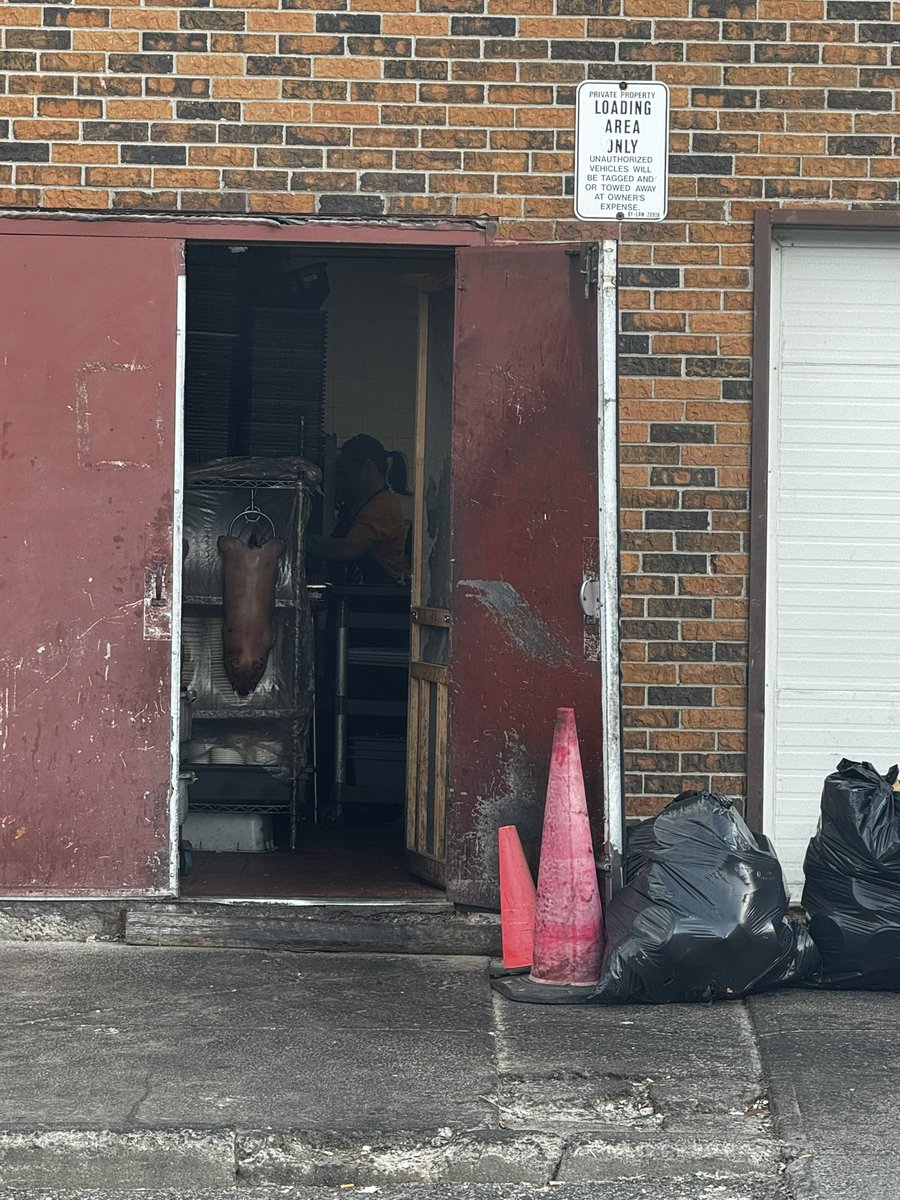 BBQ Pork hanging around the garbage disposal area. 

This is why I don’t wanna go out.