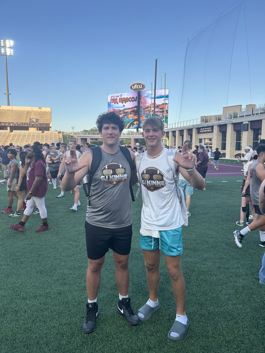 Samuel Nutt (@samuel_nutt_70) on Twitter photo Thank you <a href="/andrewcobus/">Coach Cobus</a> for the invite to compete and get better <a href="/TXSTATEFOOTBALL/">Texas State Football</a> prospect camp today
<a href="/CoachHamm99/">Demitric Hamm</a> <a href="/coachgregdial/">Greg Dial Jr.</a> <a href="/hcstangs_FB/">Houston Christian High School Football</a> <a href="/jaydenrollins28/">Jayden Rollins</a> <a href="/CoachShoeOL/">Jordan Shoemaker</a> Thank you <a href="/andrewcobus/">Coach Cobus</a> for the invite to compete and get better <a href="/TXSTATEFOOTBALL/">Texas State Football</a> prospect camp today
<a href="/CoachHamm99/">Demitric Hamm</a> <a href="/coachgregdial/">Greg Dial Jr.</a> <a href="/hcstangs_FB/">Houston Christian High School Football</a> <a href="/jaydenrollins28/">Jayden Rollins</a> <a href="/CoachShoeOL/">Jordan Shoemaker</a>