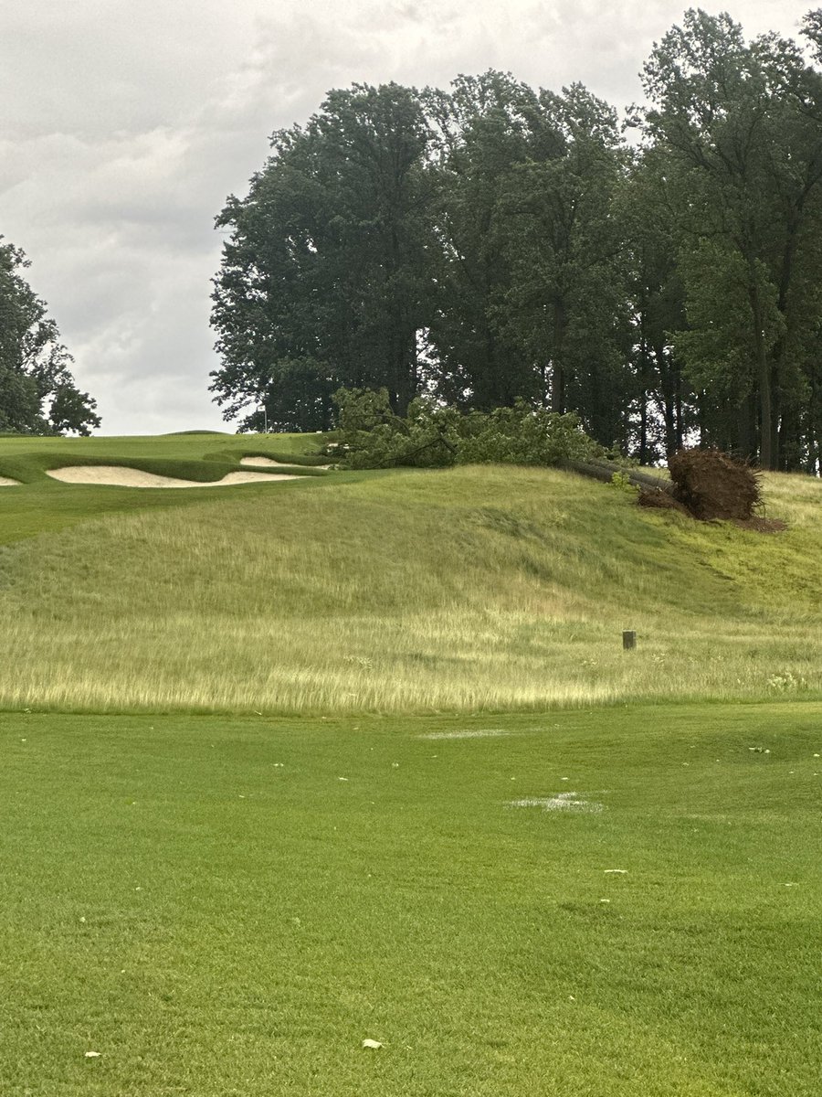 greens_cc's tweet photo. It may seem the Presidents Cup is now a cursed event,  the greens team continues to exceed expectations.  We’re not done cleanup, but a course prep and tree/debris cleanup all day to turn around for evening maintenance after day 1 is a grind. They’re the best! Thank you guys! https://t.co/ZK0xIoasal