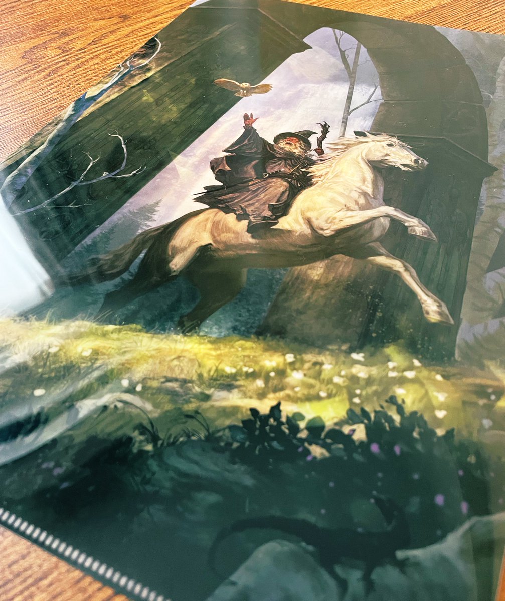 ホビージャパン様より指輪物語TRPG 5eのクリアファイルいただきました✨

ガンダルフのこのイラストが素晴らしすぎる🧙‍♂️

一つの指輪は持ってるけど5e版も欲しくなってきたァ