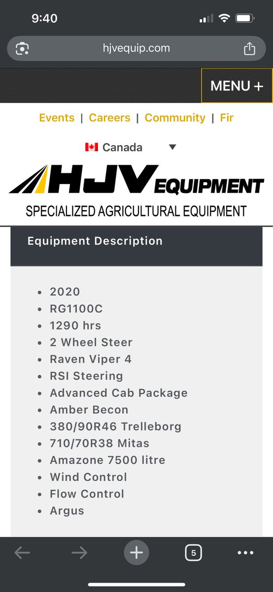 Bryan Smith π¨π¦ (@bryanhjvequip) on Twitter photo Machine Available
2020 RG1100C - 1290 hrs
Both sets of tires, $485,000 CND π¨π¦. Can help with moving it across boarder if need be. Contact <a href="/Kuntzy/">Michael Kuntz</a> or myself for more details and pics are available as well. RTβs appreciate Machine Available
2020 RG1100C - 1290 hrs
Both sets of tires, $485,000 CND π¨π¦. Can help with moving it across boarder if need be. Contact <a href="/Kuntzy/">Michael Kuntz</a> or myself for more details and pics are available as well. RTβs appreciate