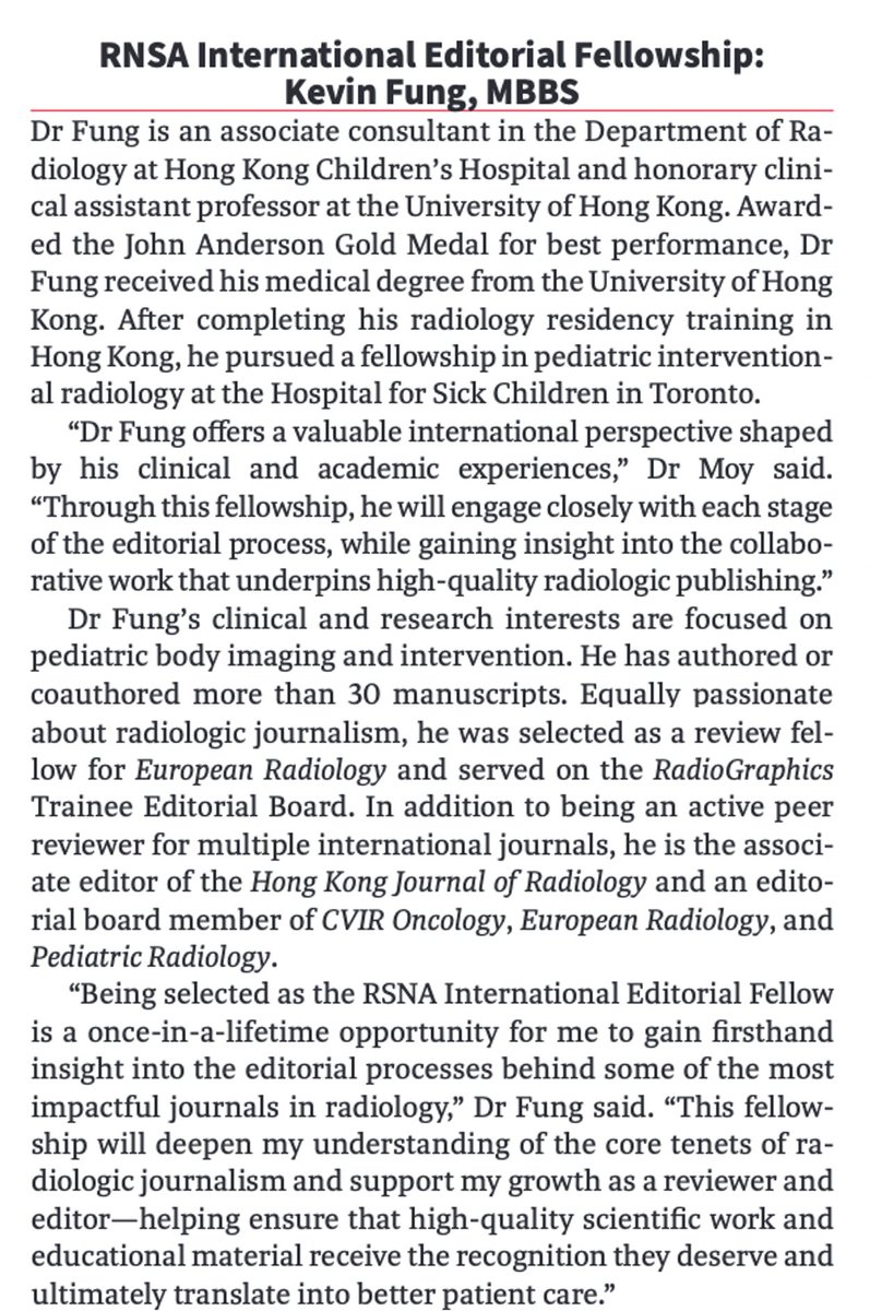 A dream come true to be selected as the <a href="/RSNA/">RSNA</a> 2025 International Editorial Fellow!! 🤩

Very grateful for this opportunity to gain behind-the-scene insights in some of the most impactful journals in #Radiology 📚 

Looking forward to a year of incredible learning! <a href="/cookyscan1/">Cooky Menias</a>