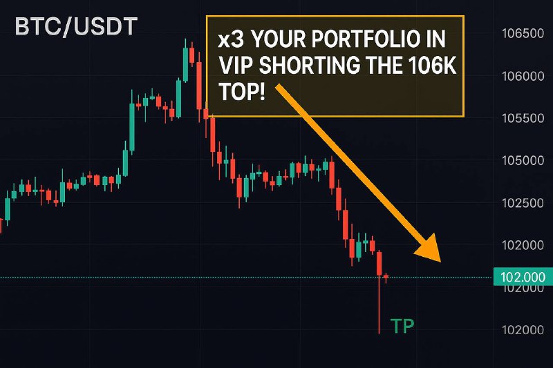 🔥 VIP EXPLOSION – SHORT FROM 106K!

Yesterday, only in our VIP group – we caught the perfect BTC short at 106,000.  
🎯 Take-profit: 102,000  
💰 Result: 200% – 300% profit in hours.

📈 This is how real traders win. No noise, just profit.