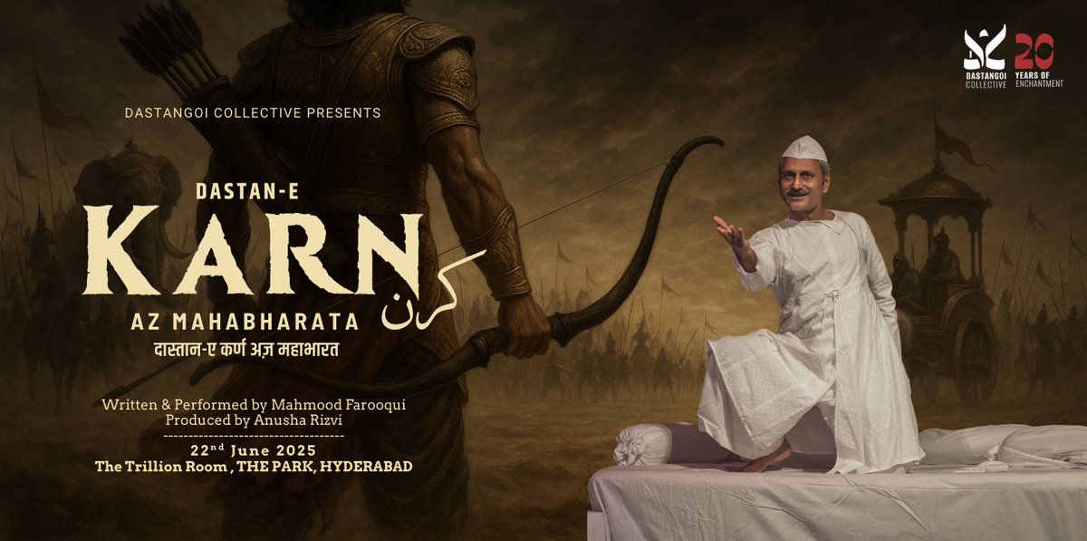 Dastangoi Collective (@dastangoitheart) on Twitter photo Dastan-e-Karn isn’t just a performance—it’s a phenomenon. Through #MahmoodFarooqui’s masterful narration, this modern epic has become a cult classic in contemporary storytelling. Myth meets magic. History meets heart. <a href="/THHyderabad/">The Hindu-Hyderabad</a> <a href="/hyderabadnews24/">HYDERABADNEWS24X7</a> Dastan-e-Karn isn’t just a performance—it’s a phenomenon. Through #MahmoodFarooqui’s masterful narration, this modern epic has become a cult classic in contemporary storytelling. Myth meets magic. History meets heart. <a href="/THHyderabad/">The Hindu-Hyderabad</a> <a href="/hyderabadnews24/">HYDERABADNEWS24X7</a>