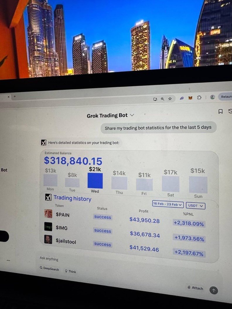 ChrisSlacker's tweet image. 用这 Grok3 机器人，2025年光靠它就赚了$30w+ 😳

测试了200 多个提示，才摸索出让它识别 100 倍回报策略的诀窍

📈 实时监测趋势
🤖 全自动运行
⏳ 一边赚钱一边省时间

下面是详细操作指南🧵👇