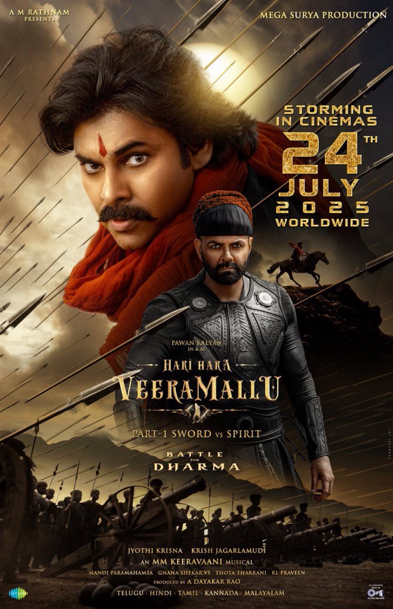 #HariHaraVeeraMallu - 24th July Release 

#PawanKalyan <a href="/PawanKalyan/">Pawan Kalyan</a>