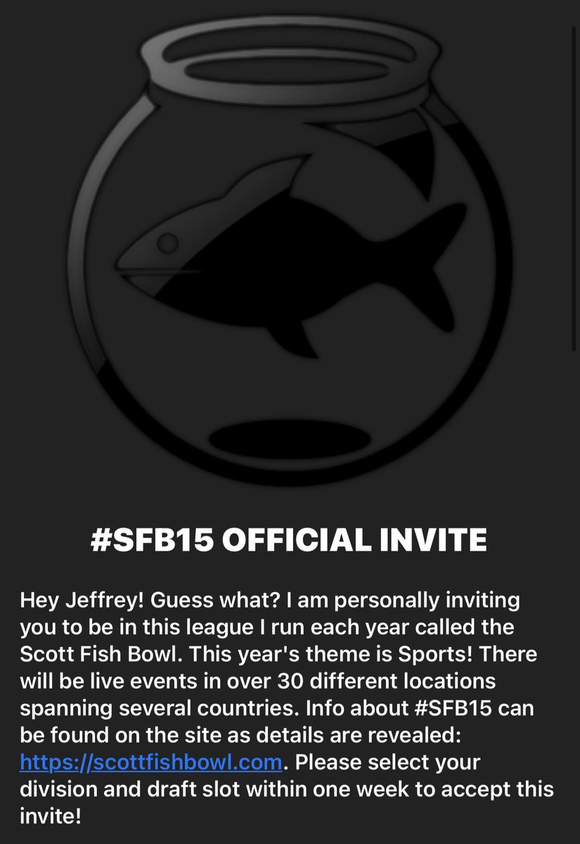 RedHawksFF (@redhawksff) on Twitter photo Thank you <a href="/ScottFish24/">Scott Fish</a> for including me this year. #SFB15
Excited to try and win it all again! Thank you <a href="/ScottFish24/">Scott Fish</a> for including me this year. #SFB15
Excited to try and win it all again!