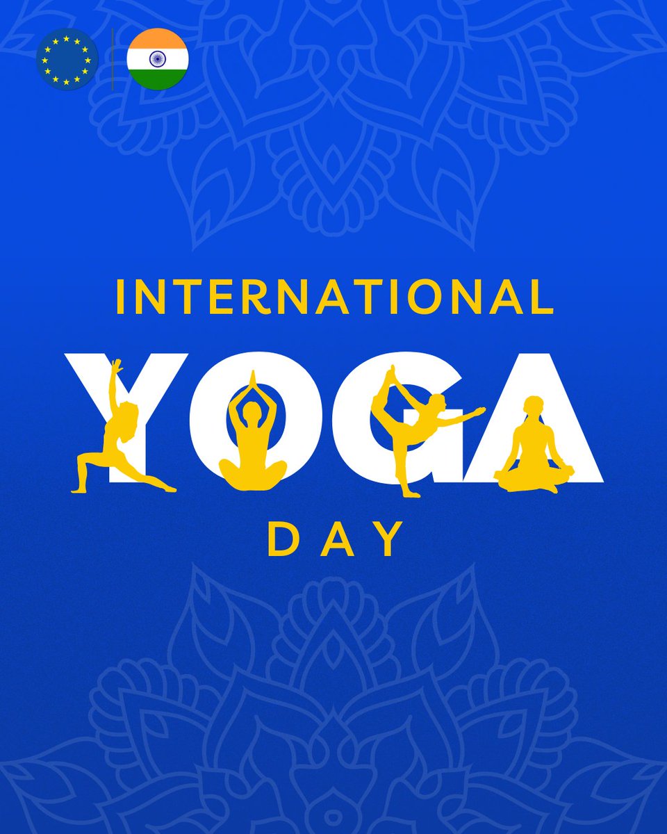 EU in India (@eu_in_india) on Twitter photo Stretch, breathe, and find your calm. 🧘♀️✨
On this #InternationalYogaDay, take a moment for yourself.
Roll out your mat, tag your yoga buddy, and let today be a pause that grounds you.
#InternationalYogaDay2025 #EUnitedINDiversity
<a href="/mpprataprao/">Prataprao Jadhav</a> Stretch, breathe, and find your calm. 🧘♀️✨
On this #InternationalYogaDay, take a moment for yourself.
Roll out your mat, tag your yoga buddy, and let today be a pause that grounds you.
#InternationalYogaDay2025 #EUnitedINDiversity
<a href="/mpprataprao/">Prataprao Jadhav</a>