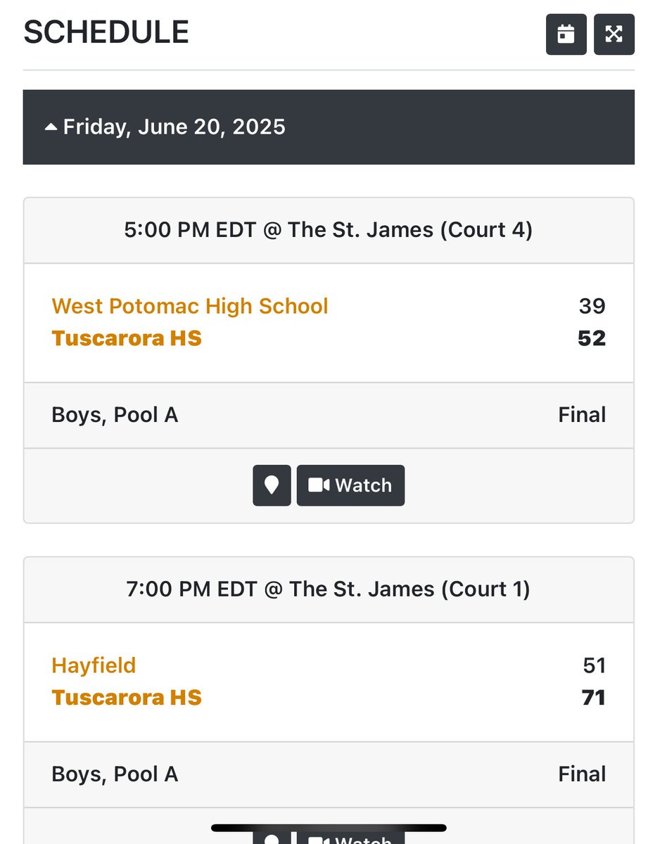 @THSHoops (@huskyboyshoops) on Twitter photo Good opening day at <a href="/TheStJames/">The St. James</a> for the #VHSL Live event.
<a href="/Hayden_Collins0/">Hayden Collins</a> 16pts vs West Po
<a href="/ColinByrd_/">Colin Byrd</a> 31pts vs Hayfield
<a href="/chasbatts/">Chas Battaglia</a> avg 12pts Good opening day at <a href="/TheStJames/">The St. James</a> for the #VHSL Live event.
<a href="/Hayden_Collins0/">Hayden Collins</a> 16pts vs West Po
<a href="/ColinByrd_/">Colin Byrd</a> 31pts vs Hayfield
<a href="/chasbatts/">Chas Battaglia</a> avg 12pts