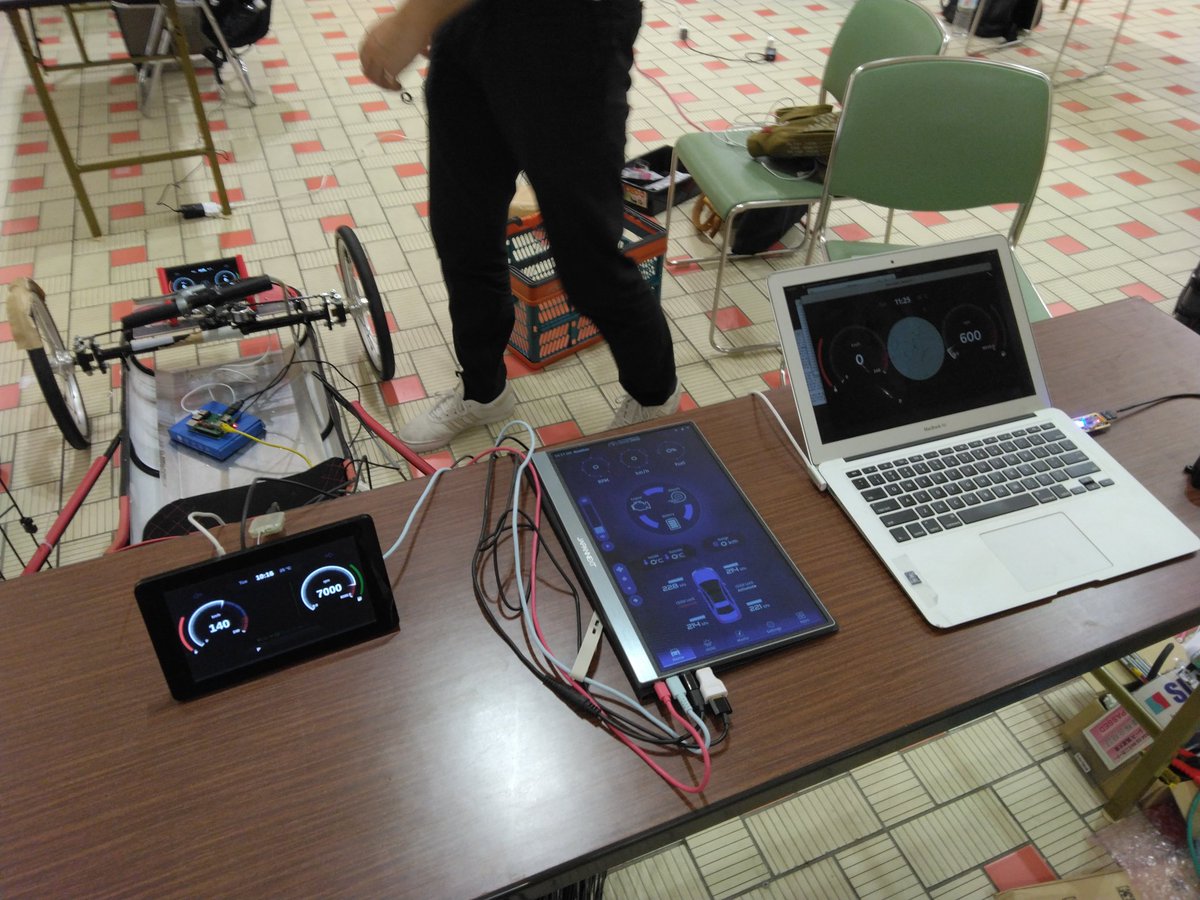 autolinuxjp's tweet image. 秘密基地に搬送した展示機材もようやくセットアップ完了です。
