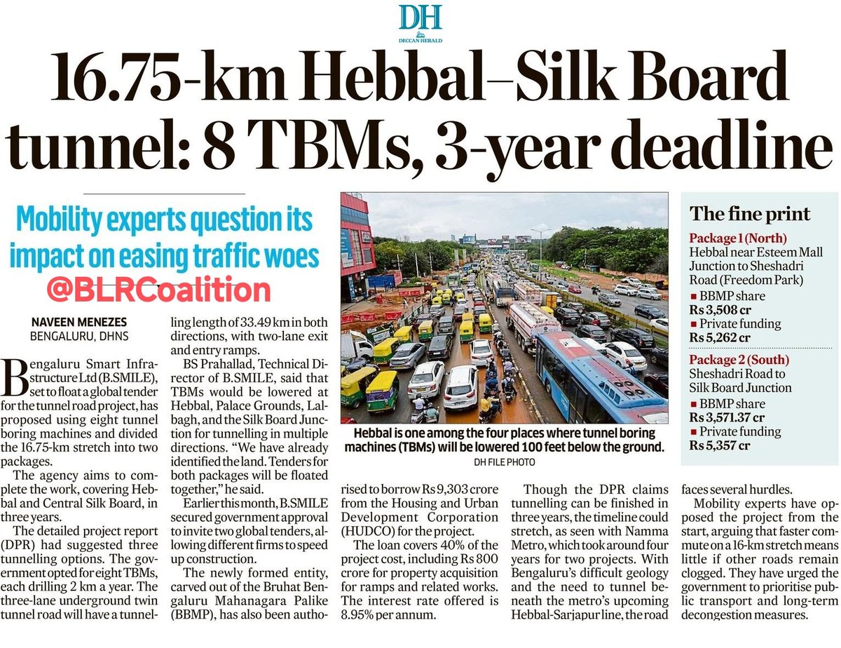 The "rabbit holes" to no where at the cost of public funds and city public resources mortgaged with zero public consultation and no care or concern for public welfare... instead of mass public transportation #Re-Public #TunnelBEDA #MPCBeku #BMLTABeku  #Bengaluru
