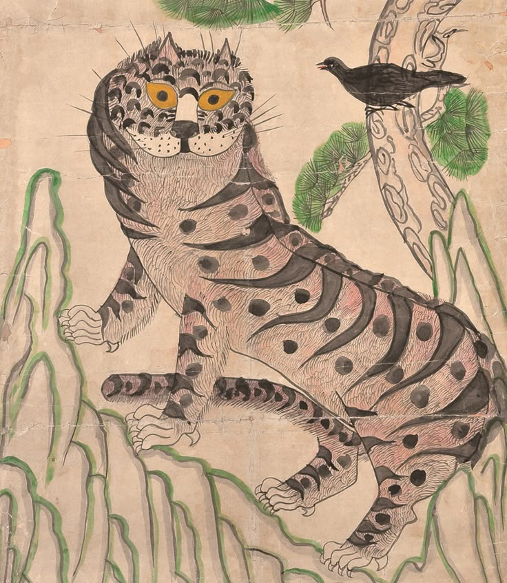 이쯤에서 호덕+민화덕이 그냥 지나칠 수 없죠.. 호작도 작호도 들어갑니다 (앞의 두개는 핀터에서 호작도 치면 나오는 걍 제그림입니다...) 호랑이와 까치가 좋은 소식을 전한다는 것 이외에도 또 한가지 설이 있다는 걸 아시나요.

= 사실 호랑이는 탐관오리고 까치는 민초의 대표라 호랑이는 맨날