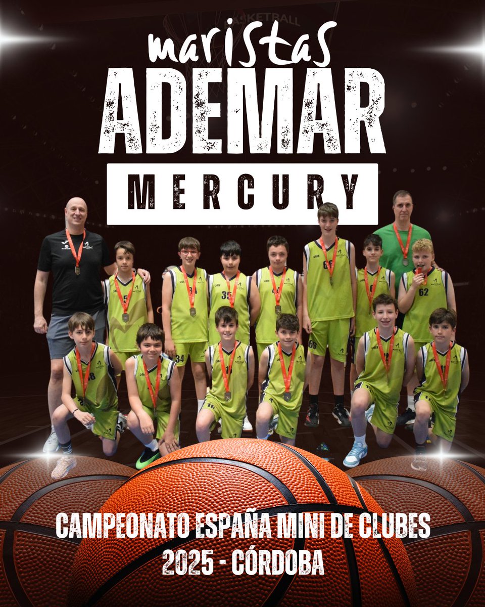 🏀 Ademar Mercury, campeón navarro, ya está en ruta al Cto de España Mini de clubes!
📅 Grupo E
🗓️ Dom 22 (11:30) vs <a href="/CBJairis/">Hozono Global Jairis</a>
🗓️ Lun 23 (09:30) vs <a href="/BCBBadajoz/">Vítaly|La Mar BCBadajoz</a>
🗓️ Mar 24 (09:30) vs <a href="/maritimomelilla/">RC Marítimo Melilla</a>
🎥 canalfeb.tv (registro gratuito)
A disfrutarlo!
#Ademar #FEBMini2025