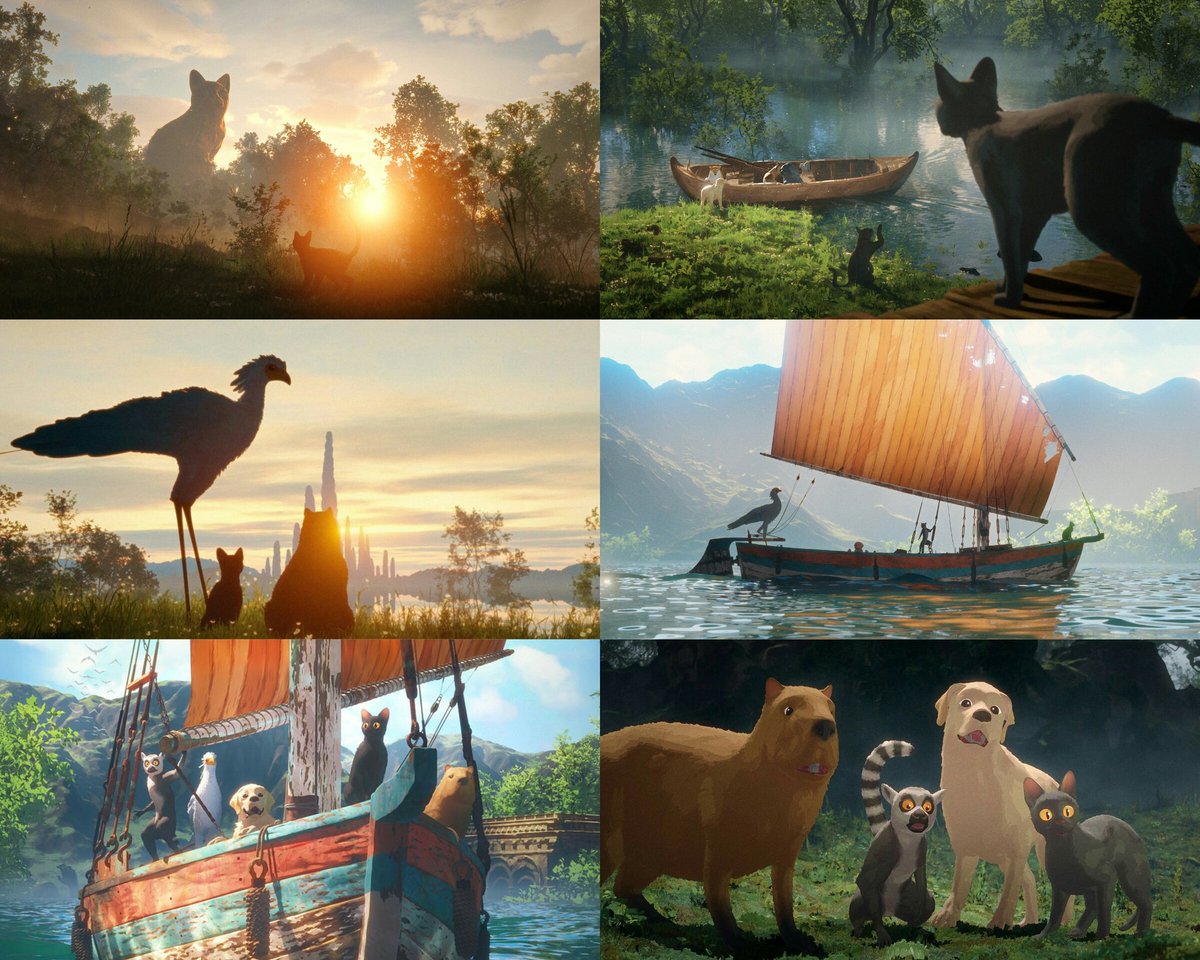 Thinking of this movie made me cry again. What really makes me emotional about this movie is, even when humans are gone, the animals continue to live. They try to survive, navigate the world and form bond together. I'm so absorbed and inspired by it. "Flow" is purely brilliant 🌟