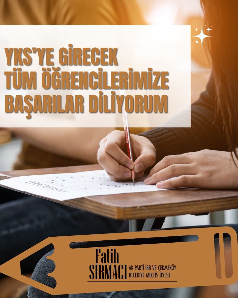 Bu hafta sonu YKS’ye girecek tüm kardeşlerime gönülden başarılar diliyorum.

Allah zihin açıklığı versin, sonuçlar gönlünüzce olsun.

#YKS2025