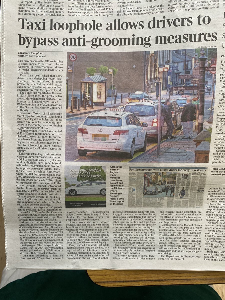 Times article today on Wolverhampton minicabs