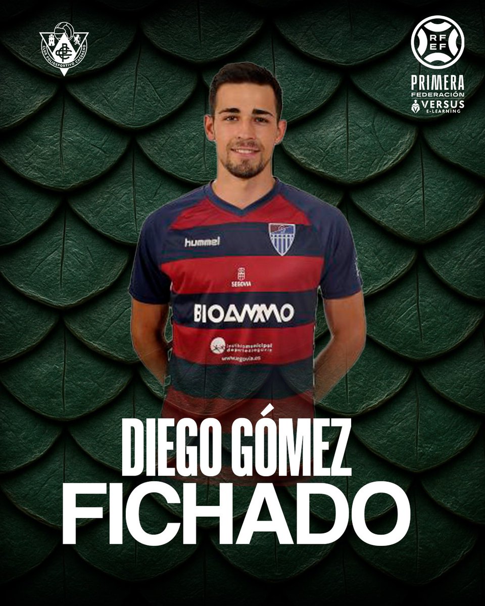 🏹 <a href="/11Dgomez/">dgomez_11</a>, un arquero para el ataque del decano extremeño

🔝 Con experiencia en <a href="/Primera_RFEF/">Primera Federación Versus e-Learning</a>, tras estar en el <a href="/Fuenla/">CFFuenlabrada</a> y <a href="/lagimnastica/">Gimnástica Segoviana CF</a>, en el que ha marcado más de 30 goles.

🤗 ¡Bienvenido a #LaOrdenDelDecano!

➡️ bit.ly/468FJB1

#EligeCreer #AúpaCPC