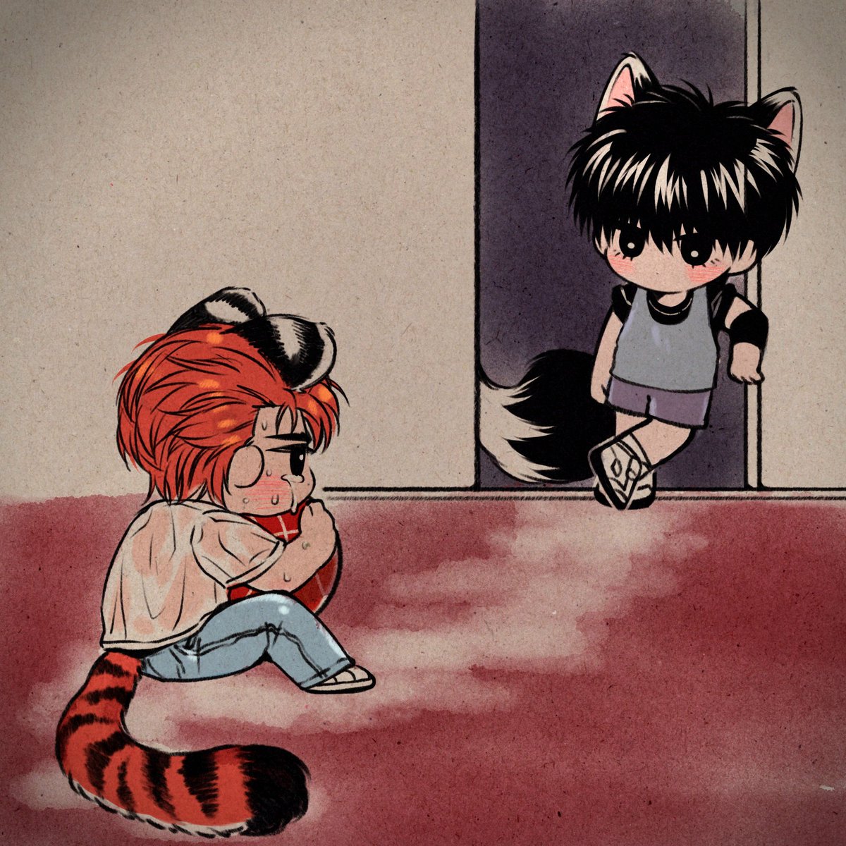 Later that night🌙🦊🌸

그날 밤이라는 소식을 듣고.........🙂‍↕️