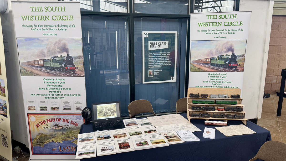LSWR_SWC's tweet image. Our display and membership stand is all set up at this weekends EXE Model Railway Society exhibition 
See here for details exemrs.co.uk/model-railway-…