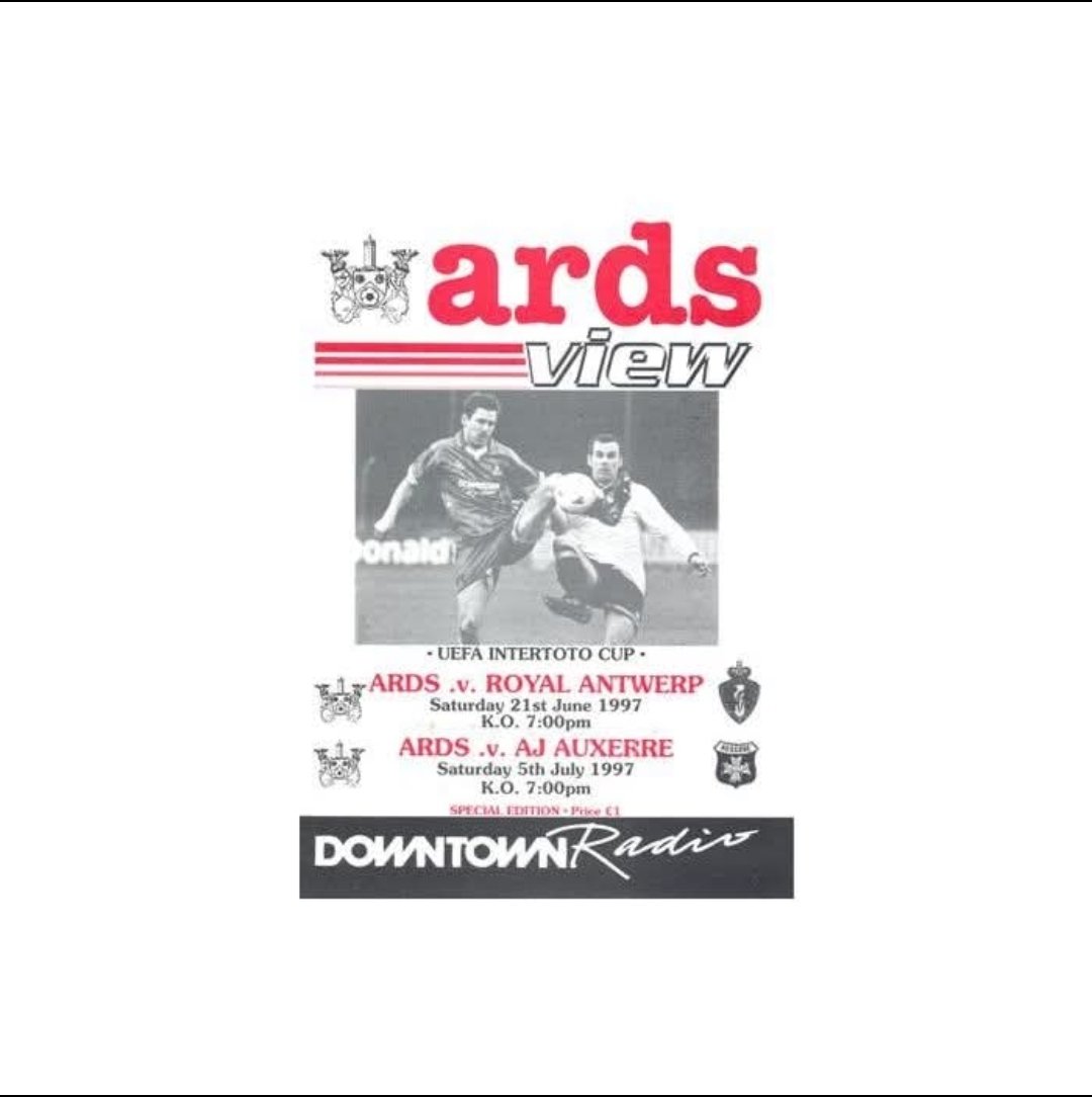 Irish League - On This Day (@irishleagueotd) on Twitter photo ๐จ Irish League - On This Day ๐จ
21 June 1997
<a href="/ArdsFC1900/">Ards Football Club</a> unlucky to lose 1-0 to Royal Antwerp in the Inter-toto cup despite being down to 10 men from early on in the game.
Ray Morrison was sent off for Ards. ๐จ Irish League - On This Day ๐จ
21 June 1997
<a href="/ArdsFC1900/">Ards Football Club</a> unlucky to lose 1-0 to Royal Antwerp in the Inter-toto cup despite being down to 10 men from early on in the game.
Ray Morrison was sent off for Ards.