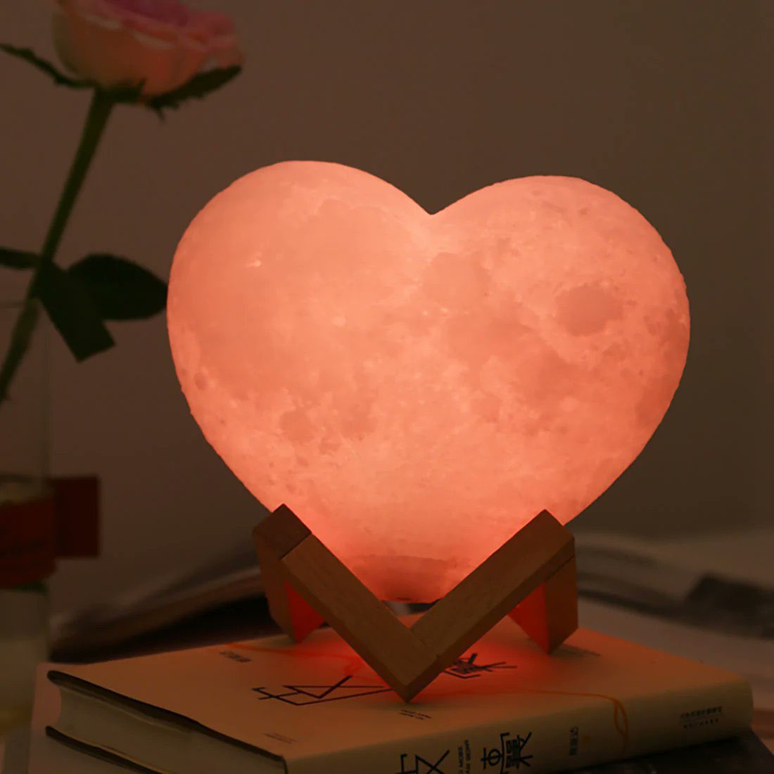 heart-shaped moon lamps