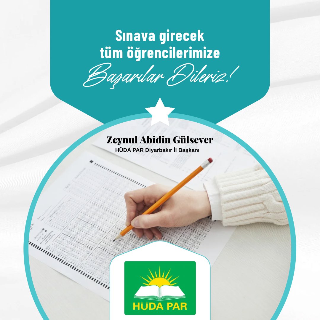 YKS sınavına girecek tüm öğrencilerimize başarılar dileriz.

 #yks2025