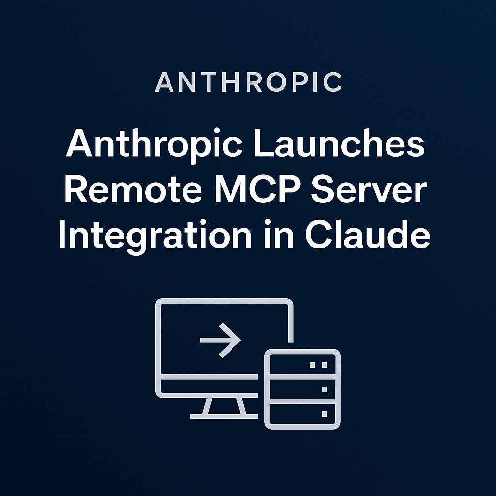 CsharpCorner's tweet image. 𝐂𝐥𝐚𝐮𝐝𝐞 𝐀𝐈 𝐣𝐮𝐬𝐭 𝐚𝐝𝐝𝐞𝐝 𝐚 𝐩𝐨𝐰𝐞𝐫𝐟𝐮𝐥 𝐝𝐞𝐯 𝐟𝐞𝐚𝐭𝐮𝐫𝐞:
✅ Remote MCP server integration
✅ Run your own code remotely
✅ Enhanced control &amp;amp; flexibility

🔗 𝐃𝐢𝐯𝐞 𝐢𝐧𝐭𝐨 𝐭𝐡𝐞 𝐮𝐩𝐝𝐚𝐭𝐞:  c-sharpcorner.com/news/anthropic…

#ClaudeAI #Anthropic #AIforDevs…