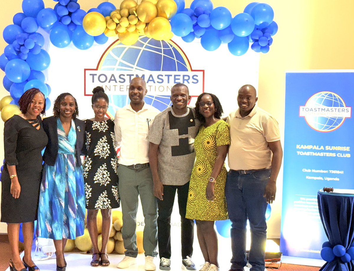The 7 Presidents of Kampala Sunrise Toastmasters Club in one photo [2019 to date]. Leadership is a great privilege. 🙏