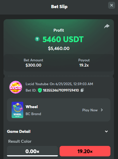 $300 TO OVER $5,000 ON THE WHEEL

REPLY BC GAME UIDS's👇