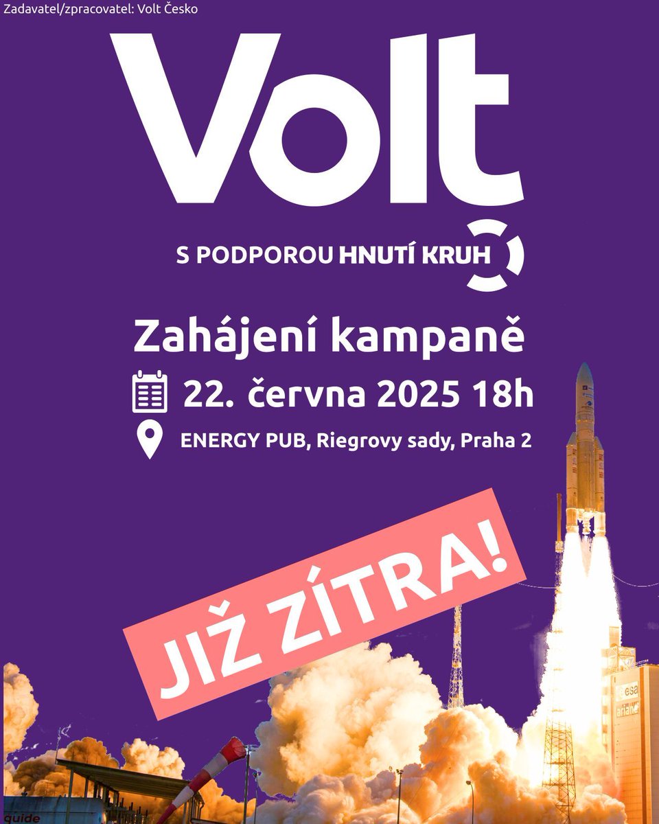 Již zítra! V pražských Riegrových sadech odstartujeme naši kampaň do parlamentních voleb. Čeká vás premiéra volebního programu, představení lídrů i nového vizuálu. Buďte u toho s námi. Těšíme se na každého z vás!