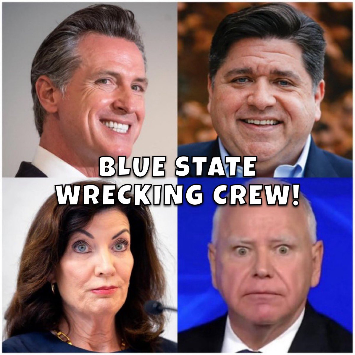 Clamopher's tweet image. Place your bets, who’ll bankrupt their state first?