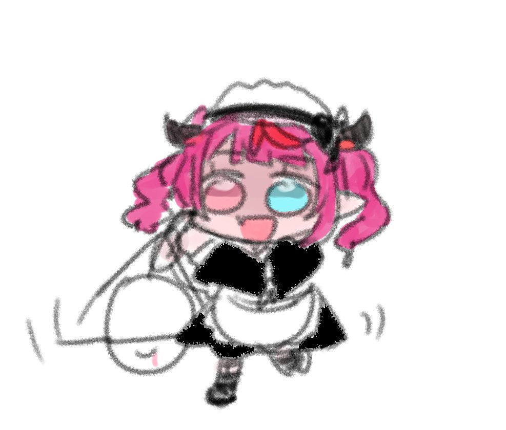 IRyS 「お掃除お掃除」|じゅnのイラスト