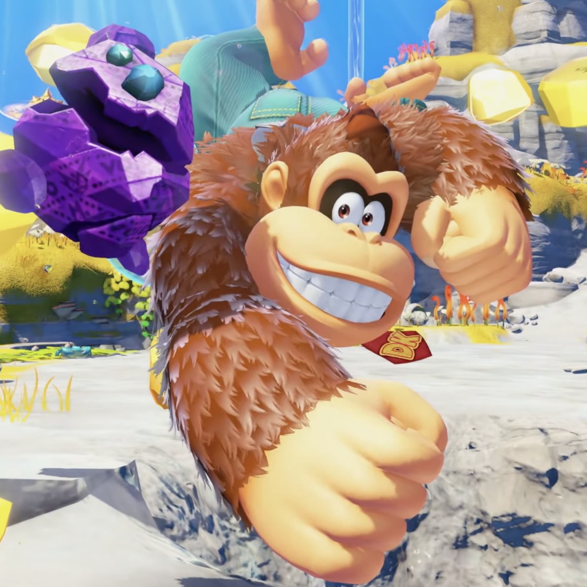 Cyber_pxls's tweet photo. Heard people say that the new DK for Bananza looks dumber but what do y'all think? https://t.co/w4Y72fB5no