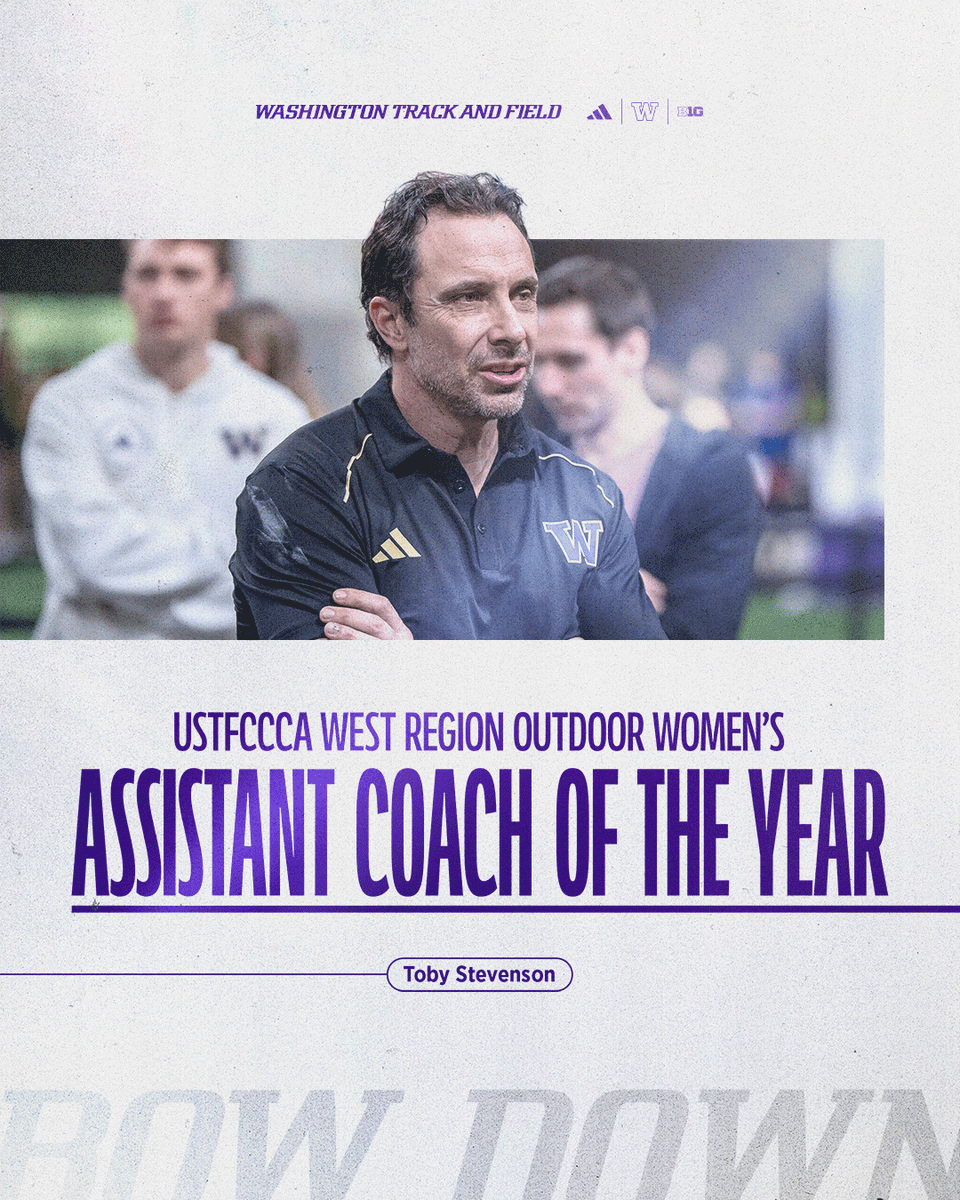 Washington Track & Field and Cross Country (@uwtrack) on Twitter photo π©πππ ππ πππ πΎπππ βοΈ Coach Stevenson
Stevenson wins the <a href="/USTFCCCA/">USTFCCCA</a> West Region Women's Outdoor Assistant Coach of the Year, his third such honor at UW!
π gohski.es/445Be7D
#GoHuskies π©πππ ππ πππ πΎπππ βοΈ Coach Stevenson
Stevenson wins the <a href="/USTFCCCA/">USTFCCCA</a> West Region Women's Outdoor Assistant Coach of the Year, his third such honor at UW!
π gohski.es/445Be7D
#GoHuskies