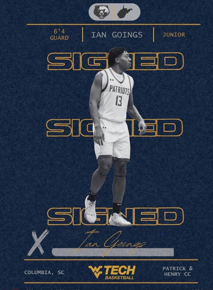 Patrick & Henry CC MBB (@phccpatriotsmbb) on Twitter photo We are excited to announce Ian Goings ( <a href="/IanGoings13/">Ian Goings</a> ) commitment to WV Tech! We have no doubt you will make noise at the next level! Congrats Ian!
#PATSHOOPS
#PHamily We are excited to announce Ian Goings ( <a href="/IanGoings13/">Ian Goings</a> ) commitment to WV Tech! We have no doubt you will make noise at the next level! Congrats Ian!
#PATSHOOPS
#PHamily