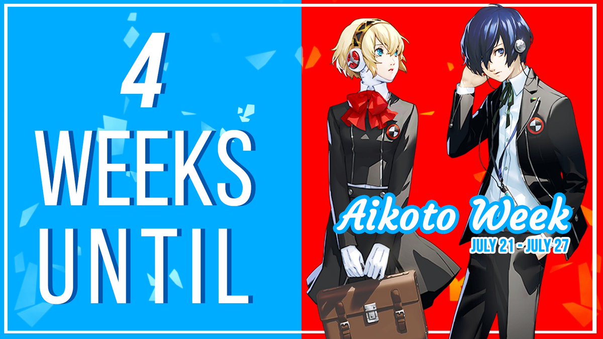 💙Just 1 month to go until Aikoto Week! 💛

You can make any kind of fanwork as long as it is not AI. Remember that there will be a giveaway for participating! 

#AikotoWeek2025 #Persona3 #Aikoto #主アイ #주아이 #主艾