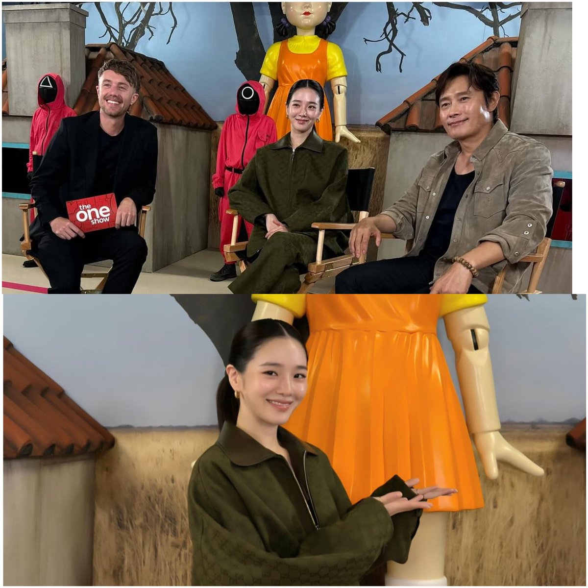 lucky6754843803's tweet photo. This isn’t just a picture. It’s The One Show, it’s Squid Game, and it’s Park Gyu-young &amp; Lee Byung-hun making history. 🔥🔥😭😭

#ParkGyuYoung #LeeByungHun  
#TheOneShow #BBCTheOneShow  
#SquidGame3 #SquidGameCast  
#ParkGyuYoungOnBBC  
#FrontMan #พัคกยูยอง #Pinkguard https://t.co/oSZcVsKdji