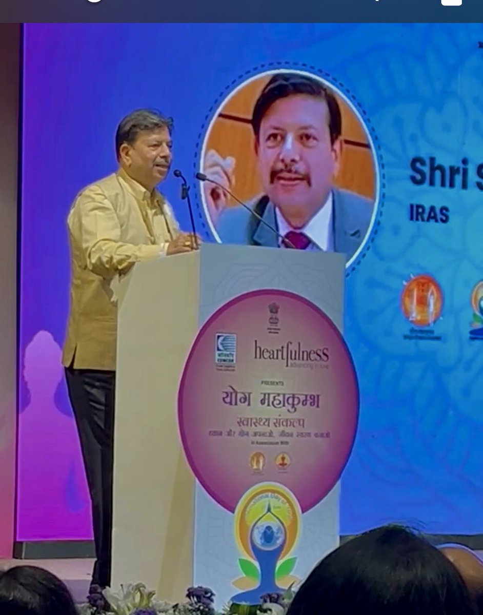 SanjayU11398624's tweet image. Delivered a talk on 20.6.0225 on the occasion of World Yoga Day jointly organised by #CONCOR #heartfulness #MDNIY and Ayush Ministry. Focus of talk was Power of Pause.