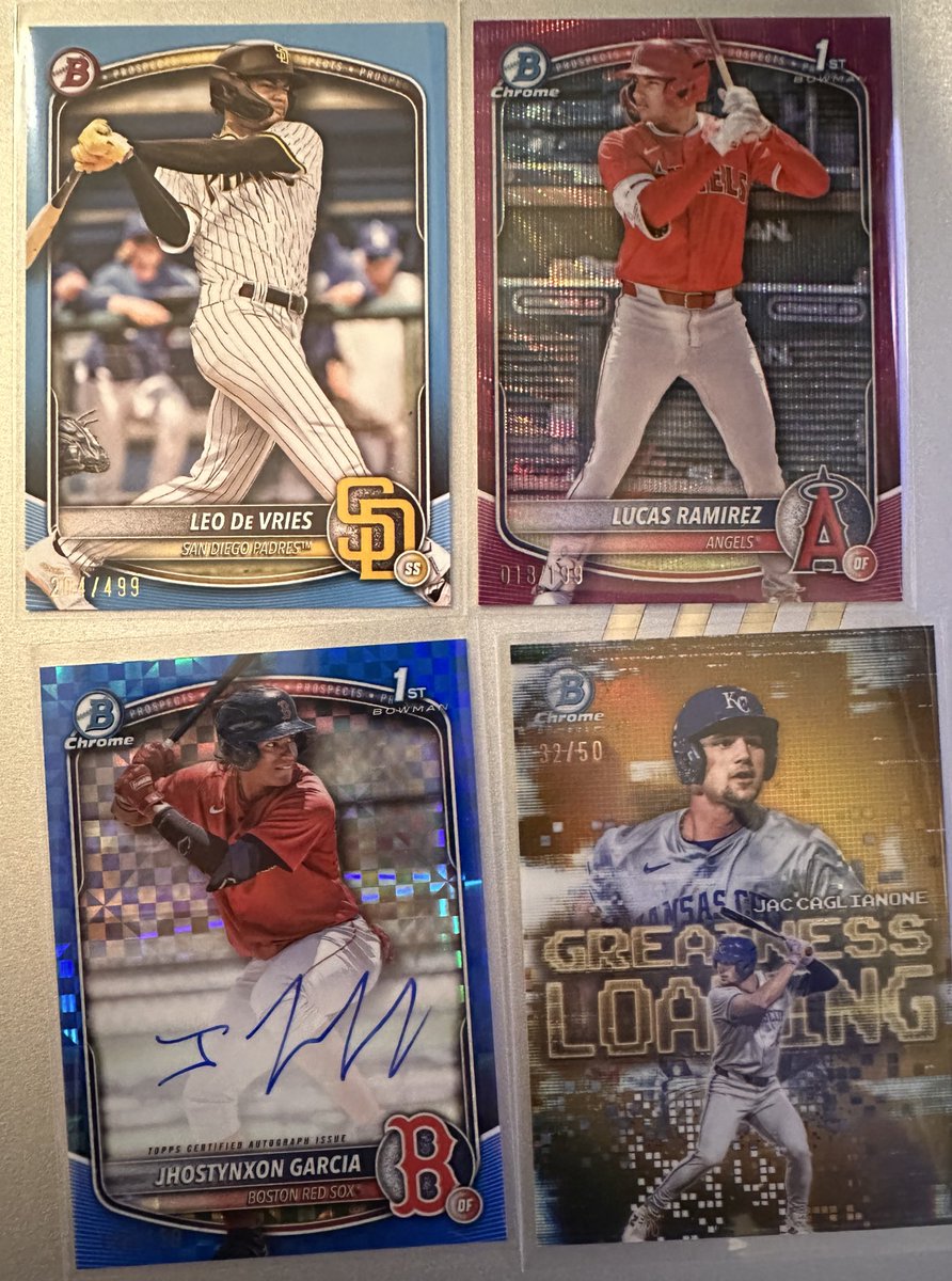 mattlanza's tweet image. Not a bad haul from the 25 Bowmans!