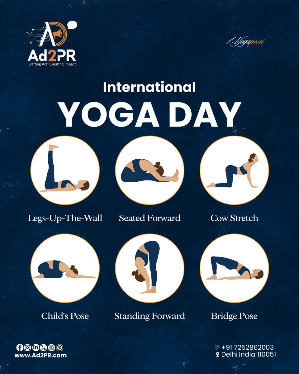 Ad2Pr_'s tweet photo. 🧘‍♂️ Align Your Brand Like Your Body 🧘‍♀️
This Yoga Day, let Ad2PR help you balance creativity, strategy, and impact.

#digitalart #advertising
#YogaForBrandBalance | #Ad2PR | #YogaDay2025 https://t.co/jsPDgj7ZKA