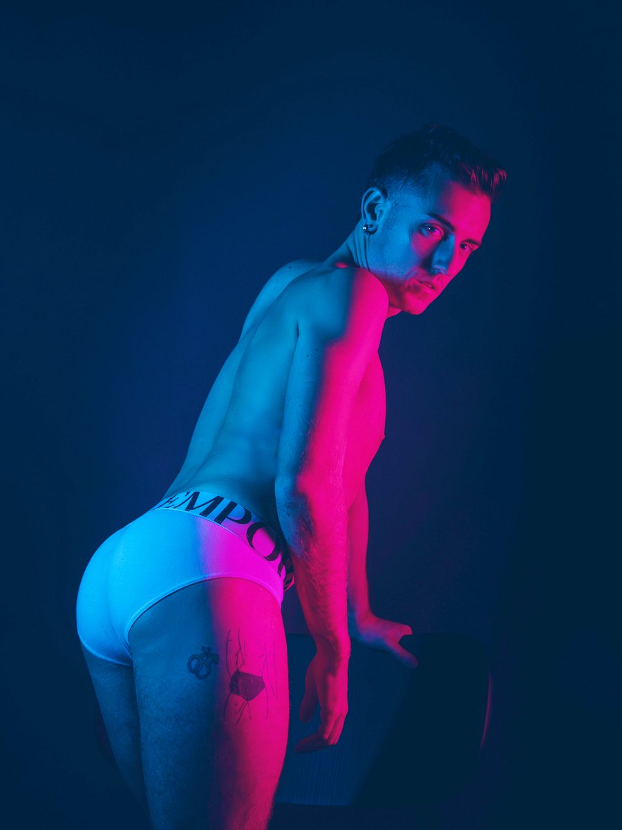 Neon nights shoot with <a href="/carlkierman/">Carl Kierman</a> #photoshoot #underwear #malemodel