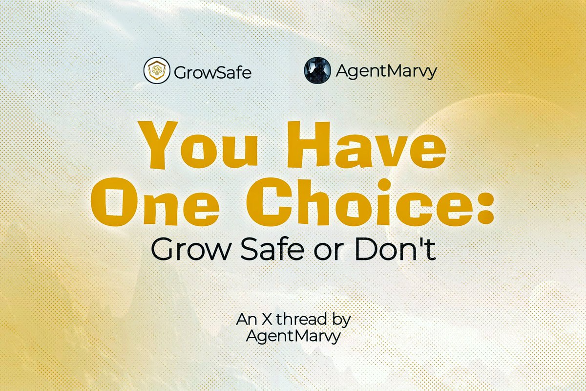 Agent_Marvy's tweet photo. Imagine walking through a minefield blindfolded. 

Well, DeFi can sometimes feel like that. One wrong step, and poof, there goes your hard-earned crypto. 

That’s where @GrowSafeapp comes in, to grow your wealth safely. 

Click to learn more ⬇️

A🧵

#ThreadContest #GrowSafe https://t.co/DUDHEbDrmv